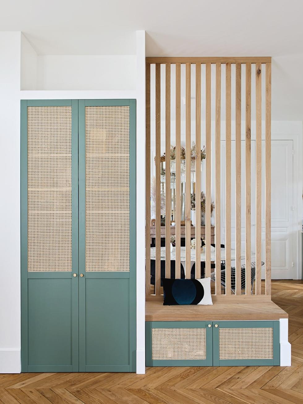 Projekt mit Plum Living Türen mit Flechtwerk in Grün 03 - Vert de gris realisiert