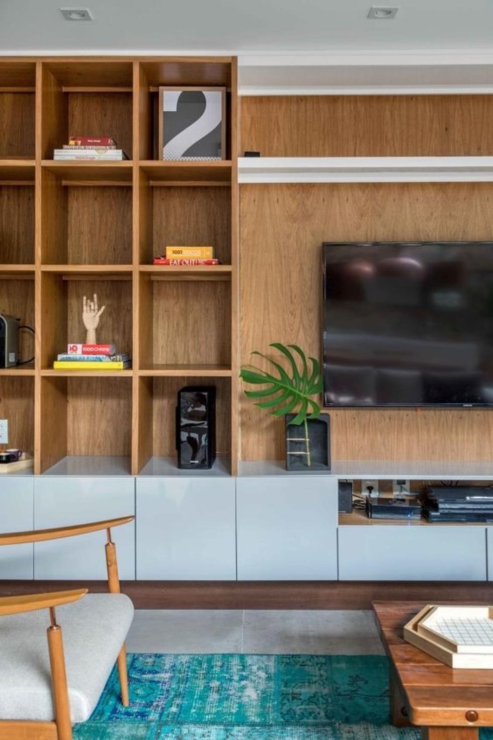 IKEA Hack: Zweifarbiges Bücherregal in Blau 04 - Ciel voilé & Eiche aus Metod Korpussen