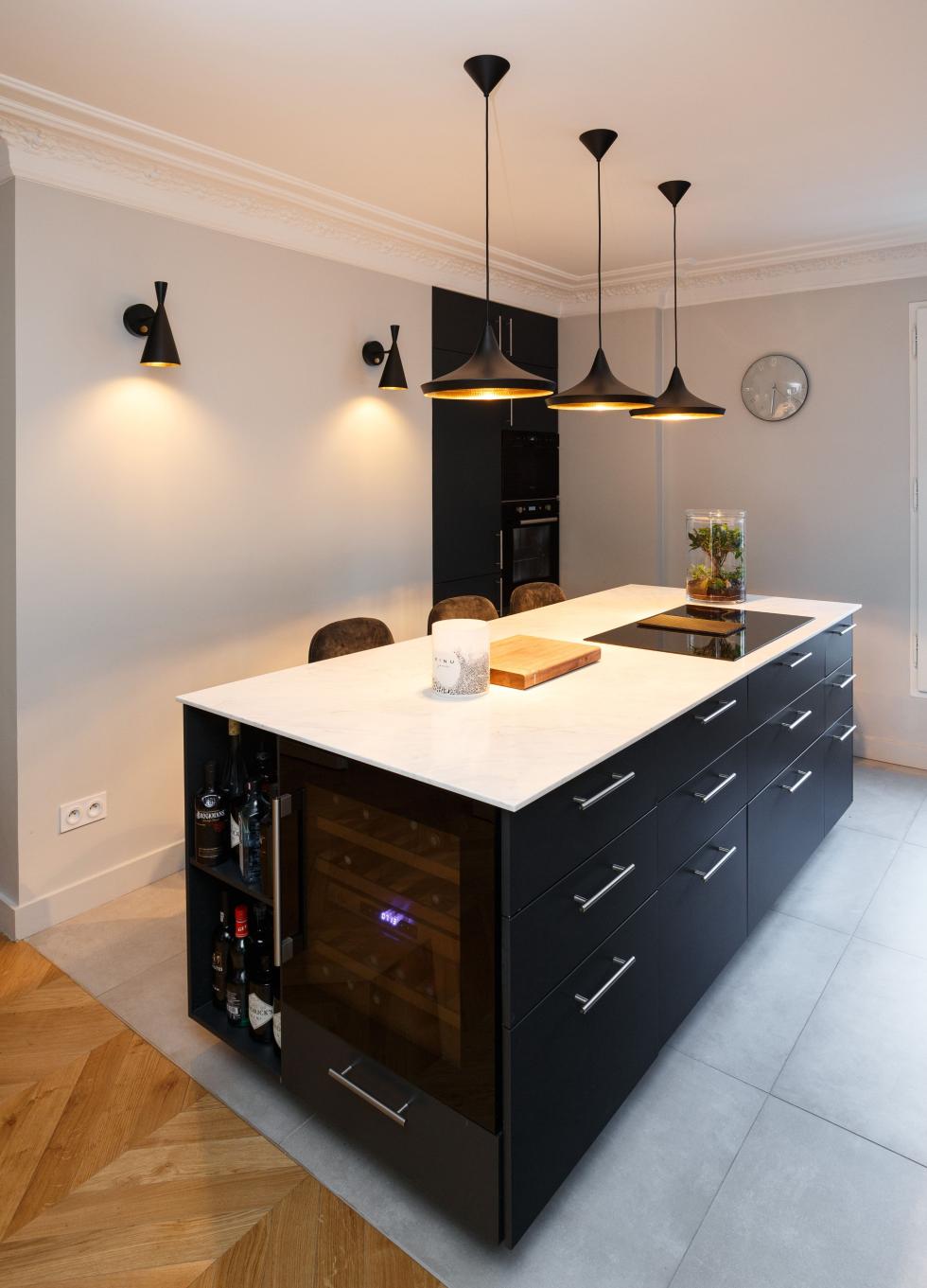 Zentrale Kochinsel in Grau 03 - Asphalte IKEA Hack