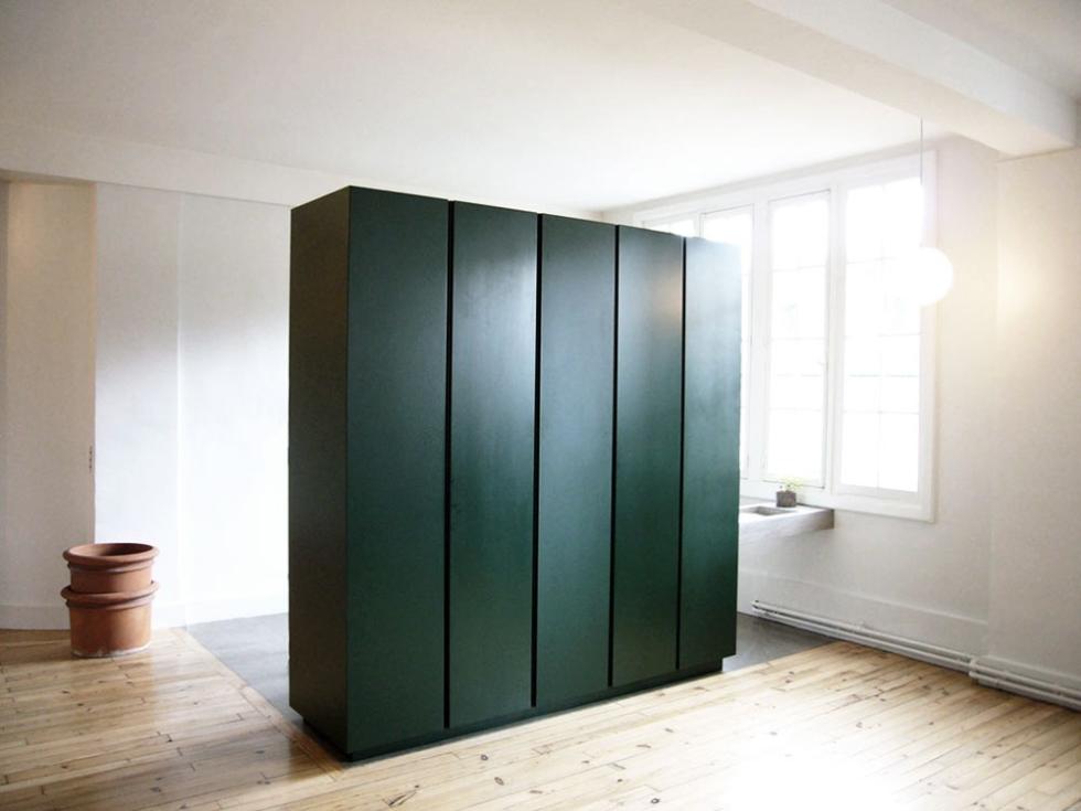Kleiderschrank in Grün 02 - Sombre forest