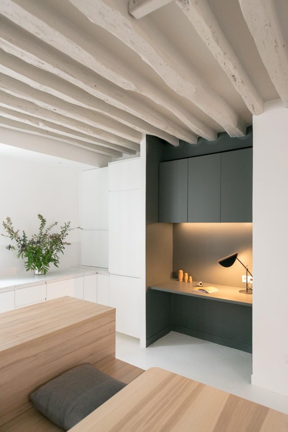 Homeoffice aus Ikea Korpussen: Hängender Schreibtisch in Grün 05 - Stone