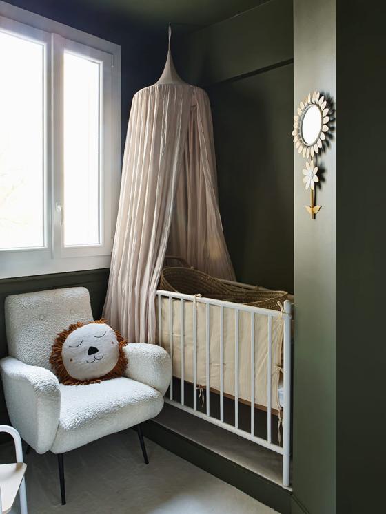 Zimmer in grün, Raum im Raum Effekt mit Farbe