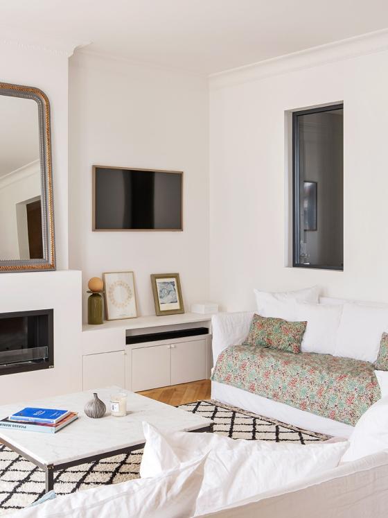 Home Tour: Wohnzimmer in renovierter Maisonettewohnung