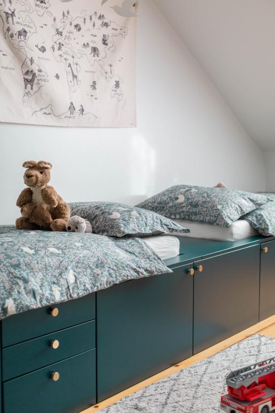 Doppelpodiumsbett in Grün 04 - Sauvage