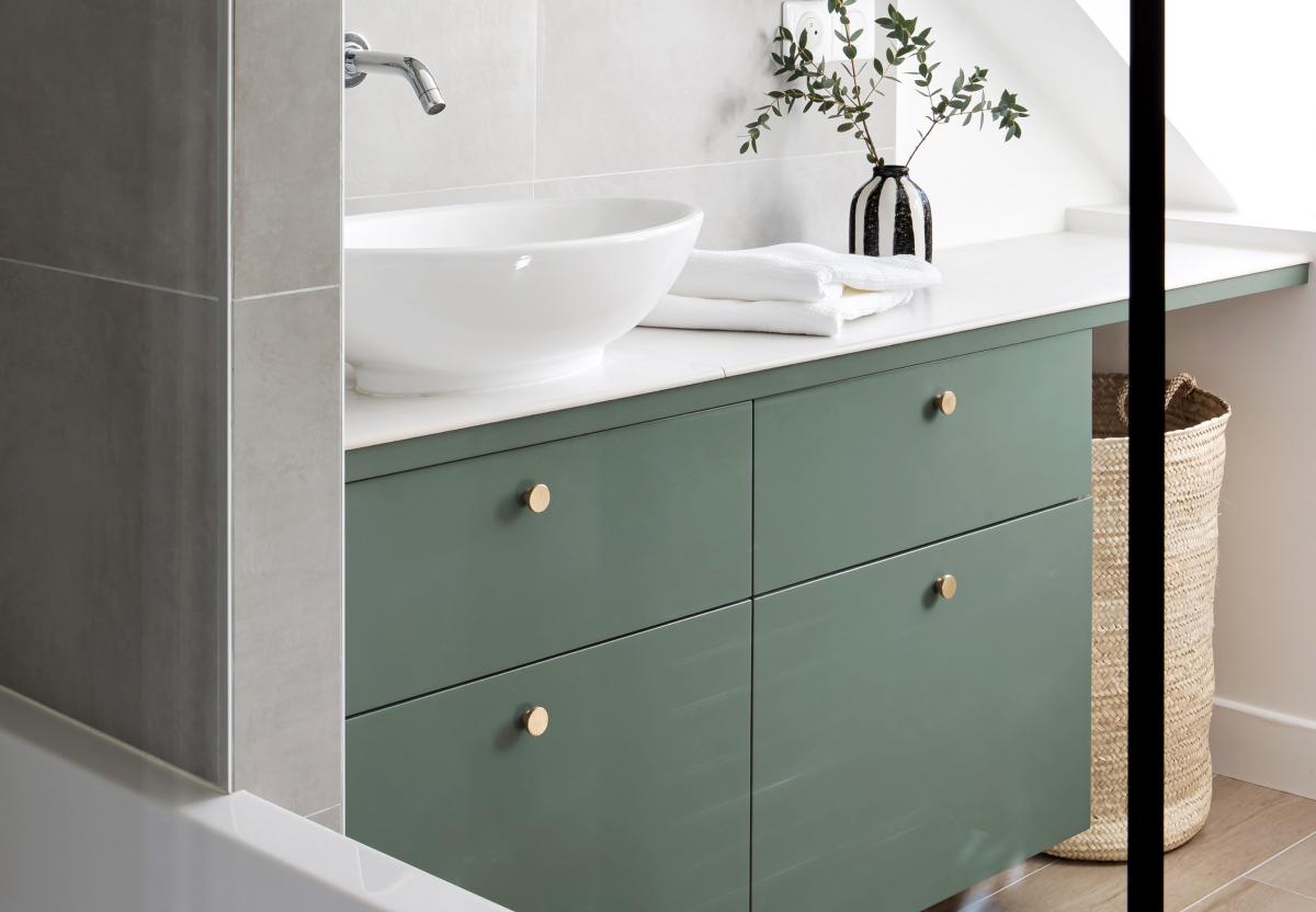 Badezimmer in grün