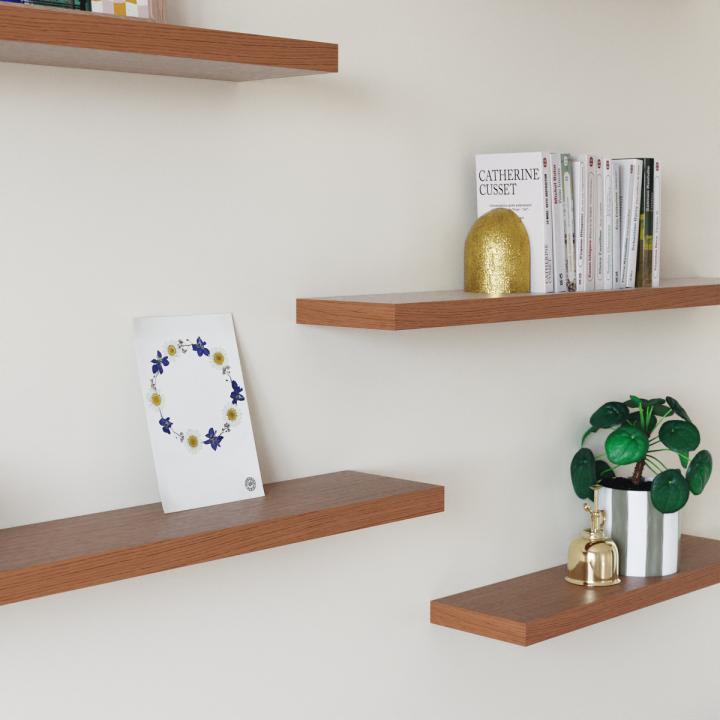 Square floating shelf