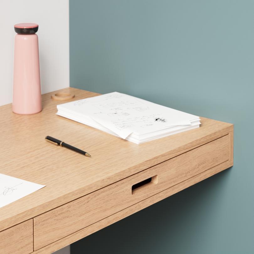 Natural oak Secretary desk top