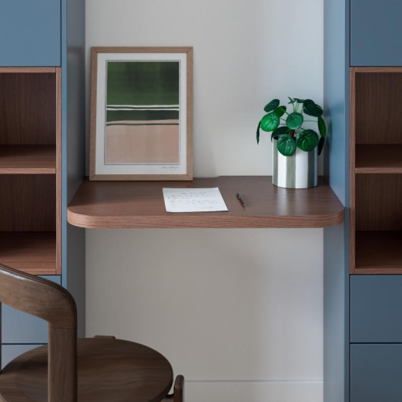 Natural Walnut Curved desk top