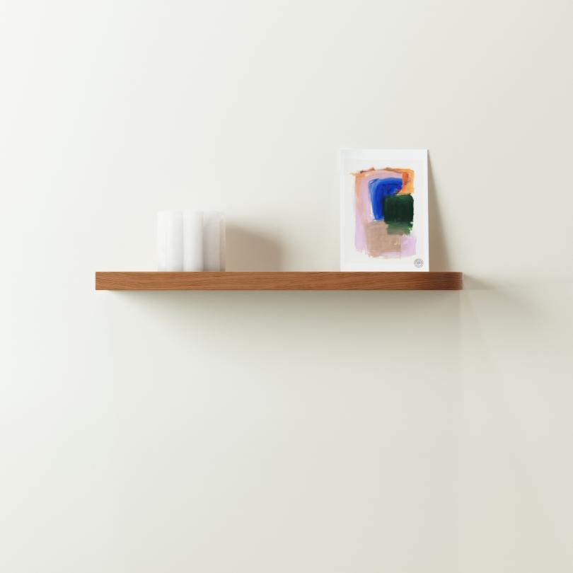 Curved floating shelf