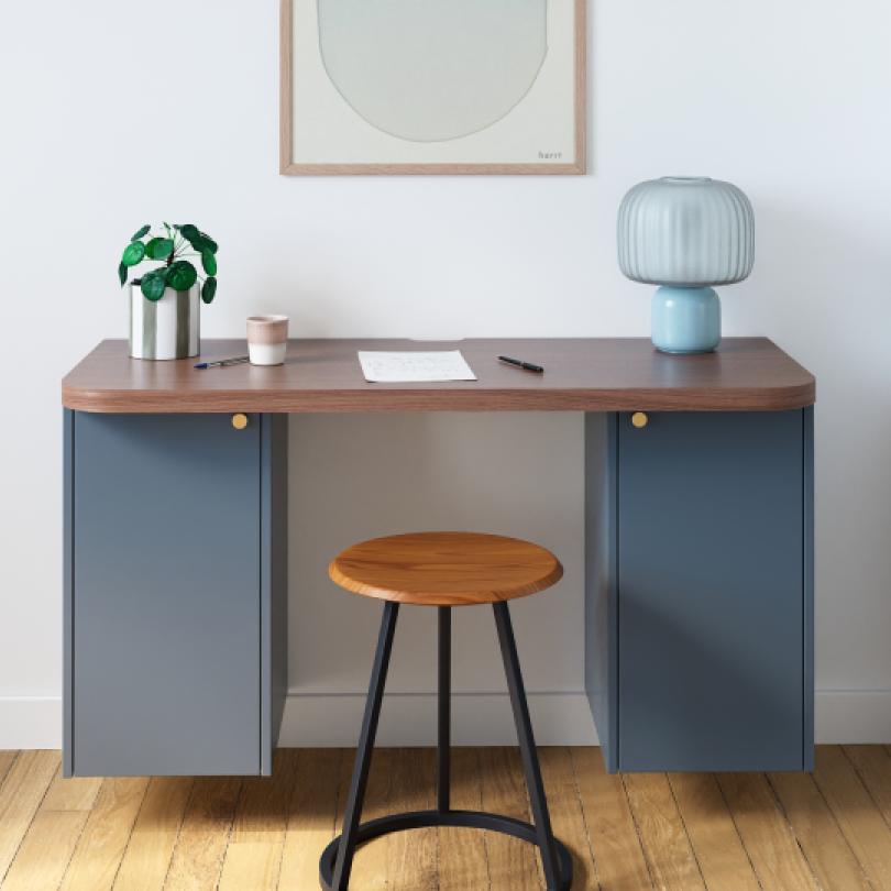 Natural Walnut Curved desk top