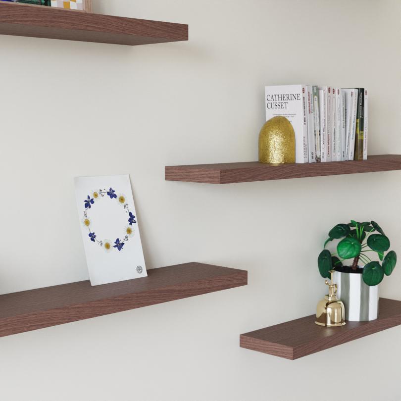 Square floating shelf