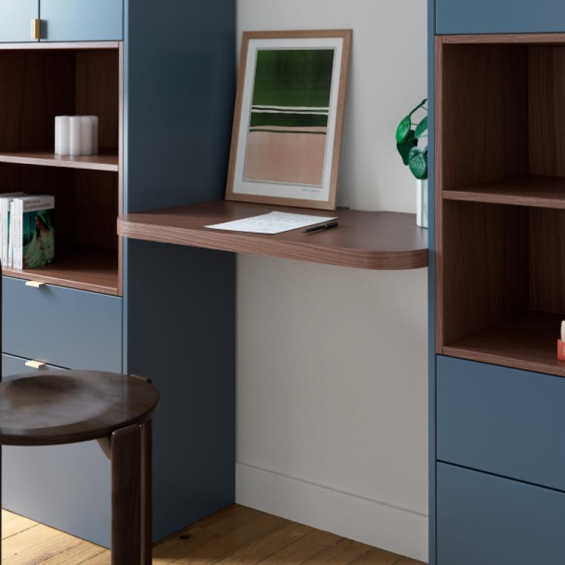 Natural Walnut Curved desk top