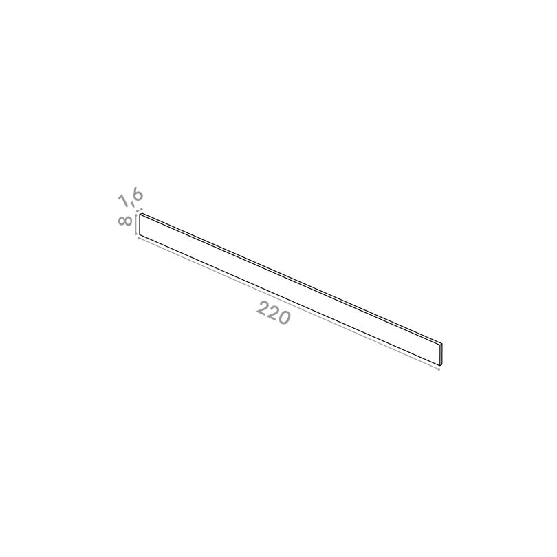 Sockel 220x8cm