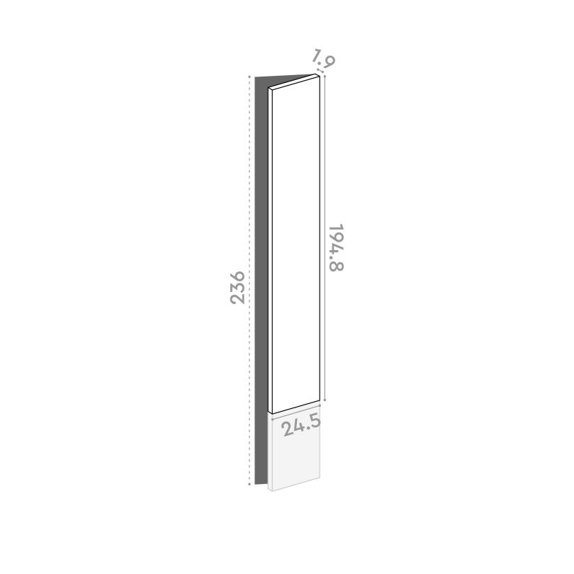 Door 25x195cm - right-hand hinges