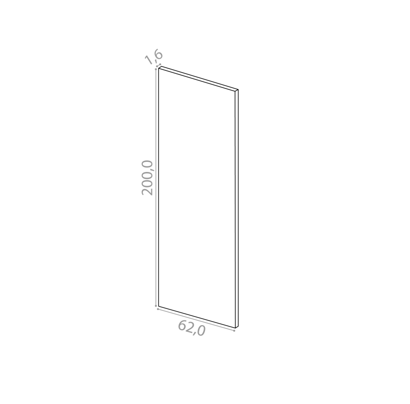 Cover panel 62x200cm