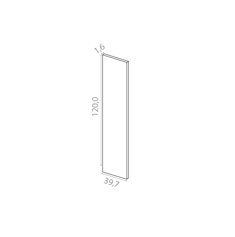 Cover panel 39x120cm