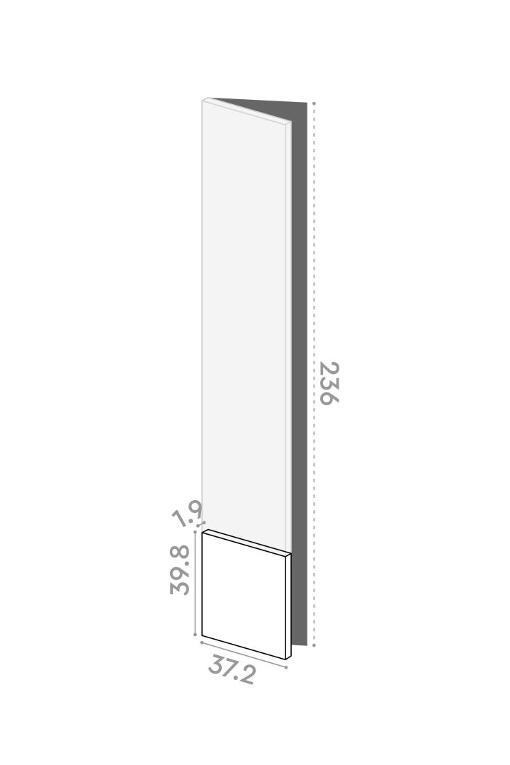 Door 37x40cm - left-hand hinges