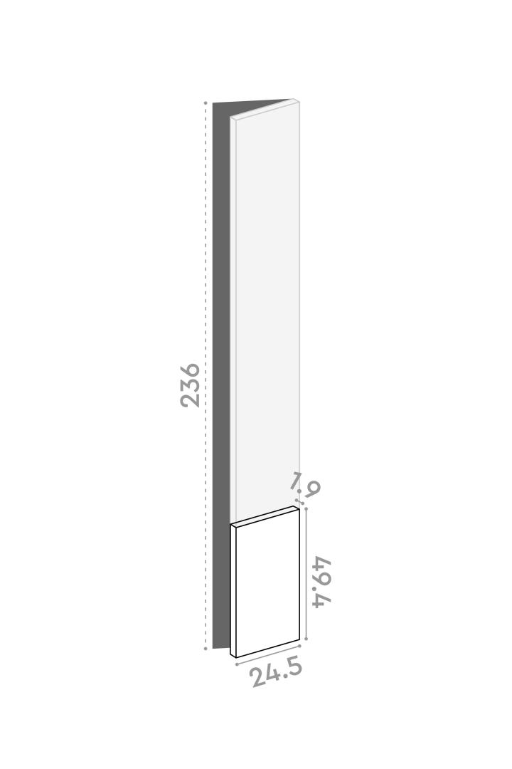 Door 25x50cm - right-hand hinges